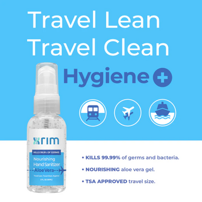 Travel Size Nourishing Hand Sanitizer Gel + Aloe Vera (2 oz) | 3 Pack