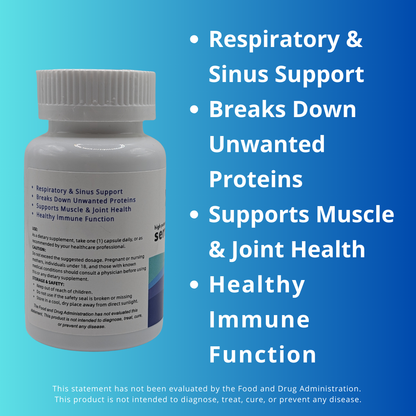 Serrapeptase Enzyme Supplement, 120,000 SPU per serving, 120 Vegan Capsules (2 BOTTLES)