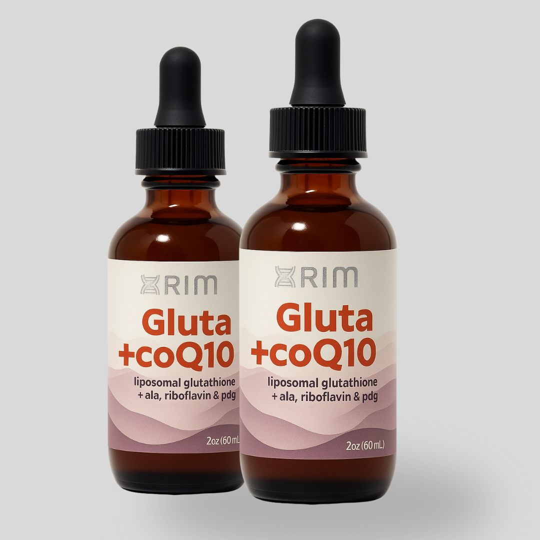 Xrim Labs Gluta + coQ10: Advanced Liposomal Antioxidant Complex - 2 Bottles