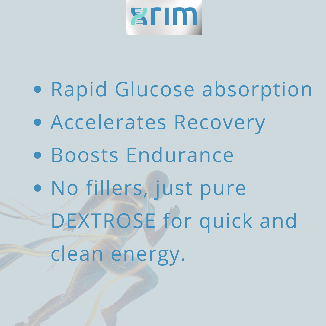 xrim Labs Dextrose Powder – Natural Cherry Flavor – Fast Energy & Recovery Support – 450g Bulk Pouch (30 Servings, 15g Each) – Gluten-Free, Non-GMO, Vegan-Friendly