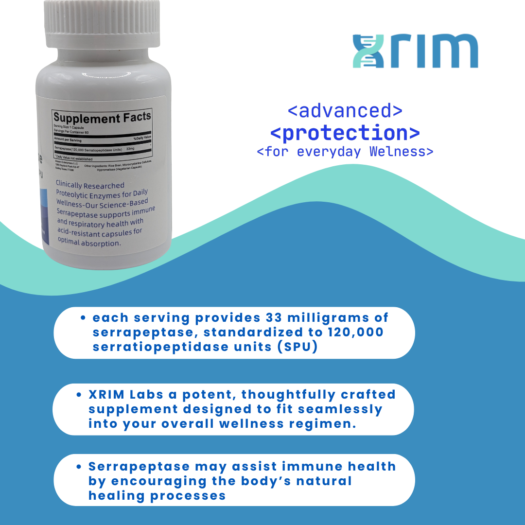 Serrapeptase Enzyme Supplement, 120,000 SPU per serving, 120 Vegan Capsules (2 BOTTLES)