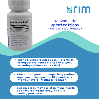 Serrapeptase Enzyme Supplement, 120,000 SPU per serving, 120 Vegan Capsules (2 BOTTLES)