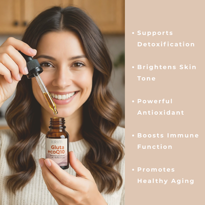 Xrim Labs Gluta + coQ10: Advanced Liposomal Antioxidant Complex - 2 Bottles