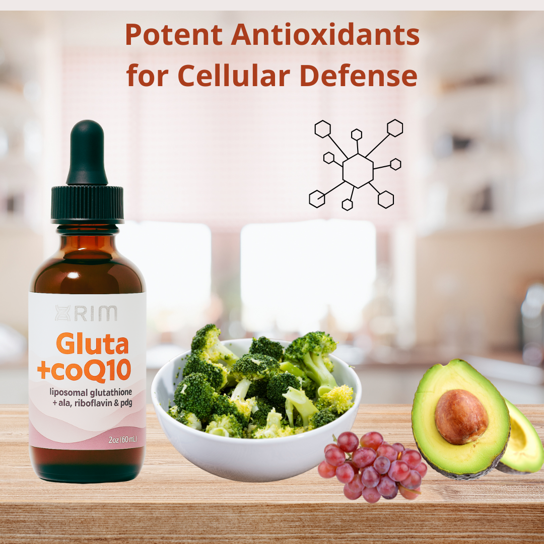 Xrim Labs Gluta + coQ10: Advanced Liposomal Antioxidant Complex - 2 Bottles