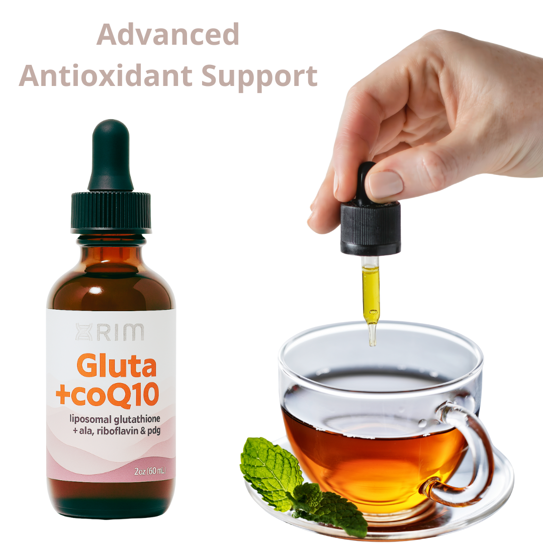 Xrim Labs Gluta + coQ10: Advanced Liposomal Antioxidant Complex - 2 Bottles