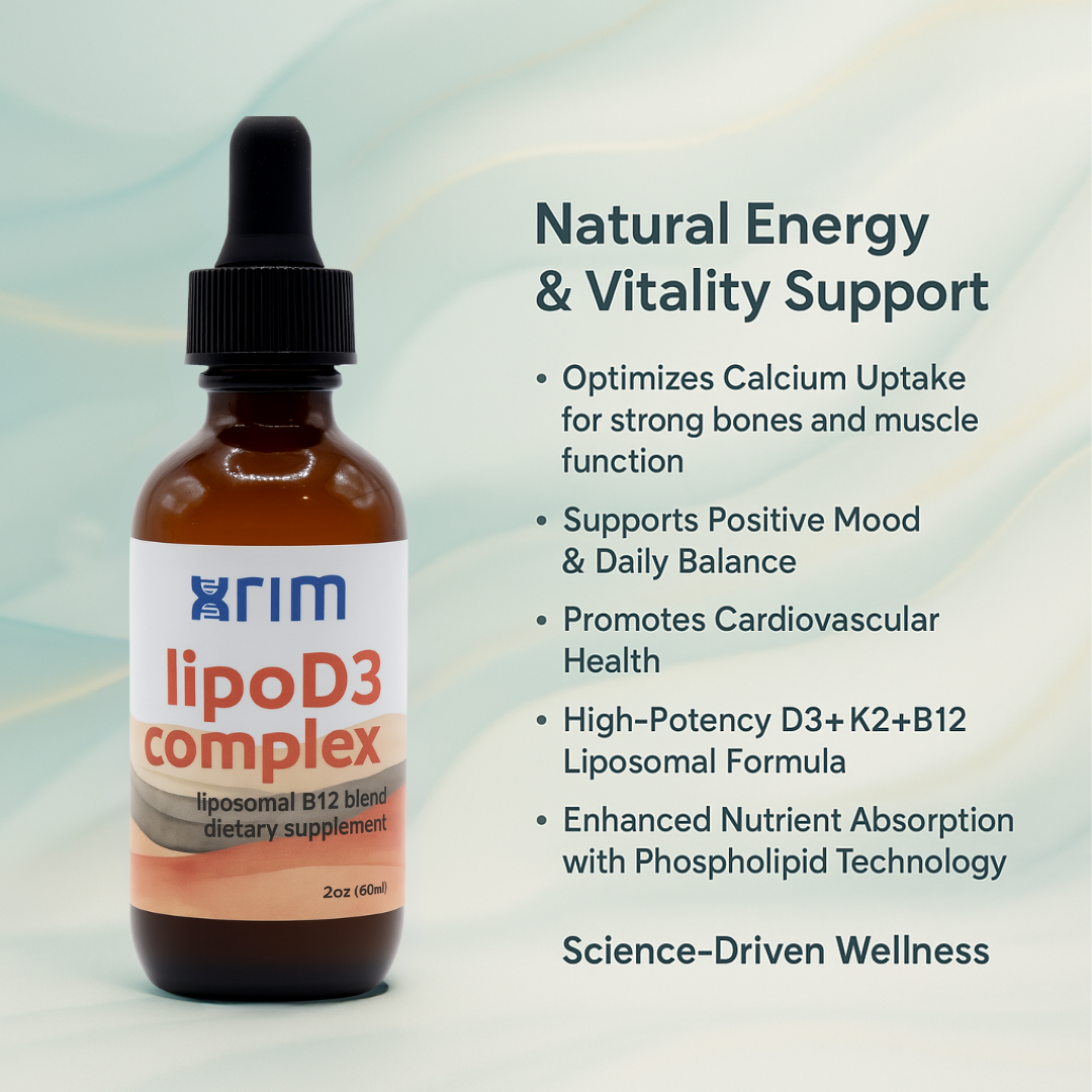 LipoD3 Complex – Liposomal Vitamin D3 5000 IU + K2, Selenium & CoQ10 | High Absorption Liquid Supplement – 60 Servings (2 bottles)