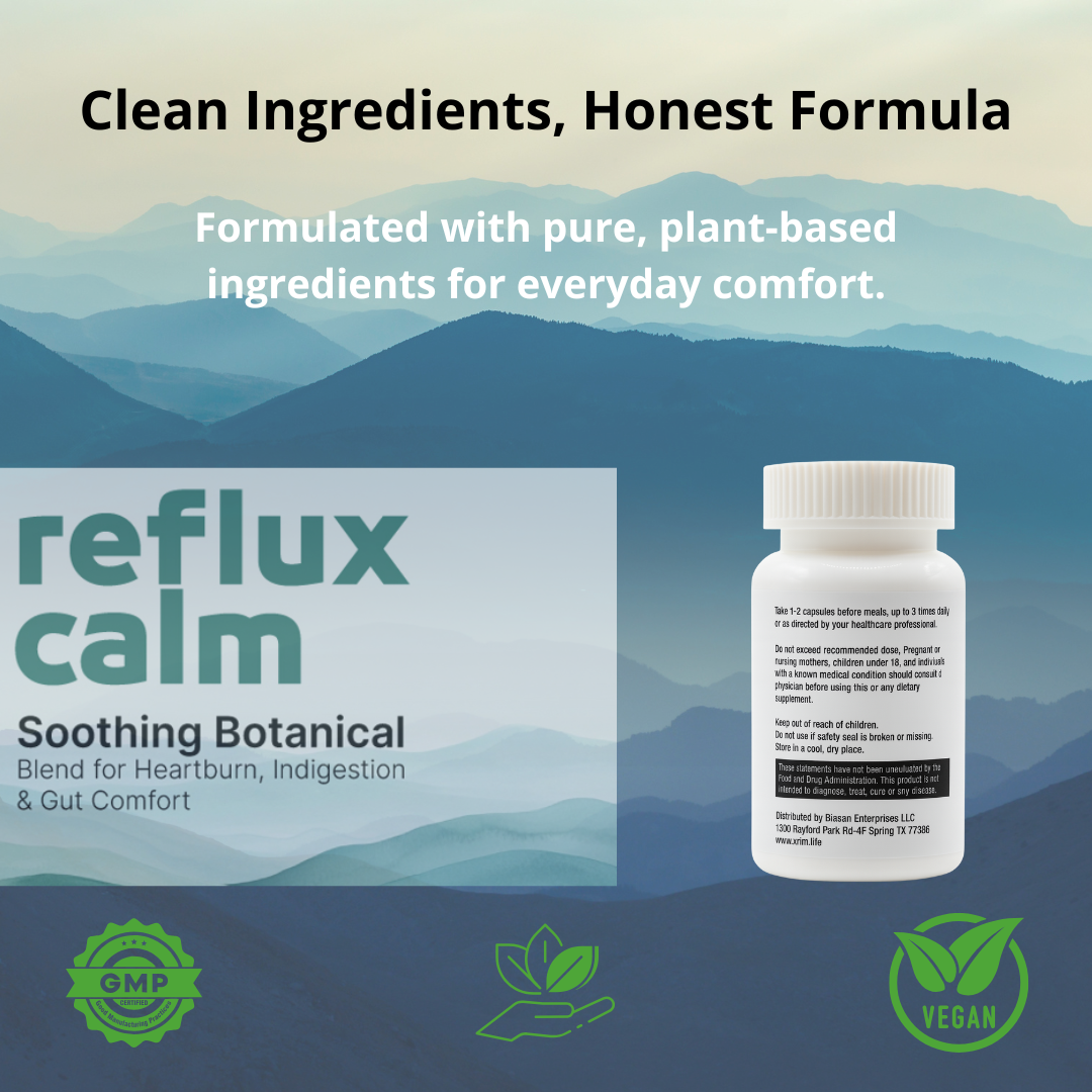 xrim Reflux Inhibitor - Natural Digestive Supplement for Stomach Comfort, Acid Balance & Nutrient Absorption - Betaine HCI with Pepsin - Vegan, Gluten Free & Non GMO - 180 Capsules (2 BOTTLES)