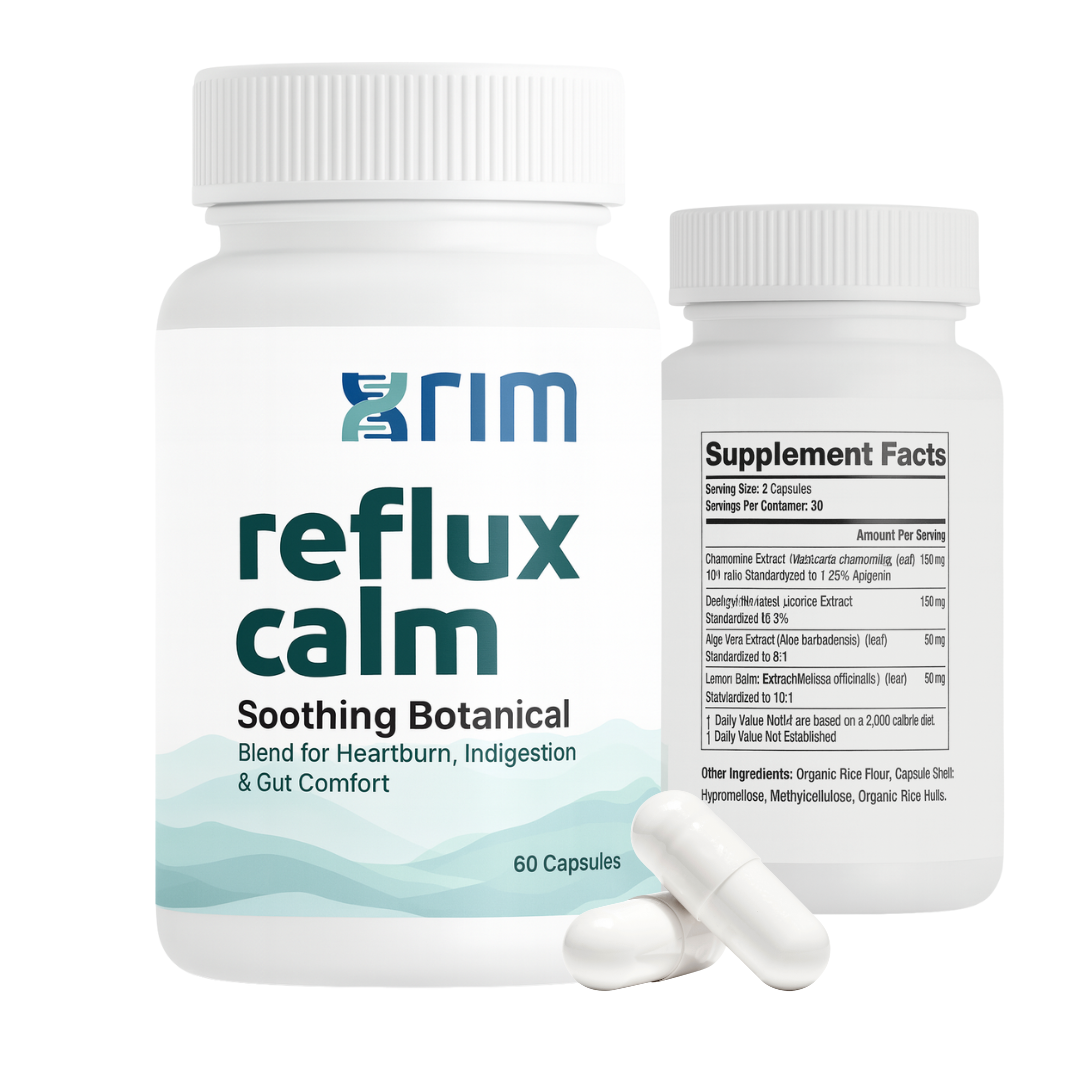 xrim Reflux Inhibitor - Natural Digestive Supplement for Stomach Comfort, Acid Balance & Nutrient Absorption - Betaine HCI with Pepsin - Vegan, Gluten Free & Non GMO - 180 Capsules (2 BOTTLES)